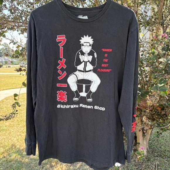 Black Naruto large long sleeve shirt Anime Core - Picture 1 of 7